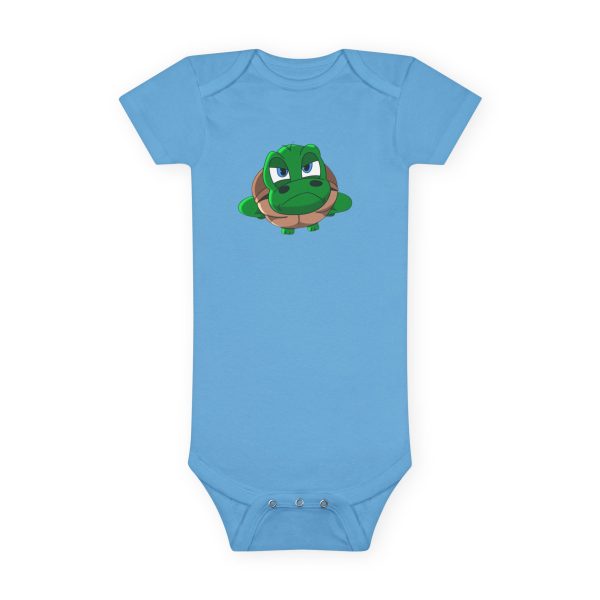 "Unu Dum" Grumpy Tortoise Baby Short Sleeve Onesie® - Image 9