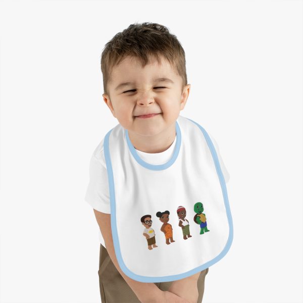 Baby Bib, Mmuta Di uto Baby Contrast Trim Jersey Bib - African Baby Shower Gift, Nigerian Baby Clothing, Infant Feeding Bib, Unisex Baby - Image 6
