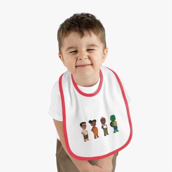 Baby Bib, Mmuta Di uto Baby Contrast Trim Jersey Bib - African Baby Shower Gift, Nigerian Baby Clothing, Infant Feeding Bib, Unisex Baby - Image 12