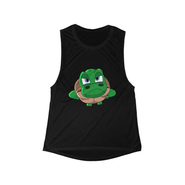 Tortoise Women's Tank Top, Flowy Sleeveless Shirt, Muscle Tee, Graphic Print Summer Clothing, Eco-Friendly Activewear