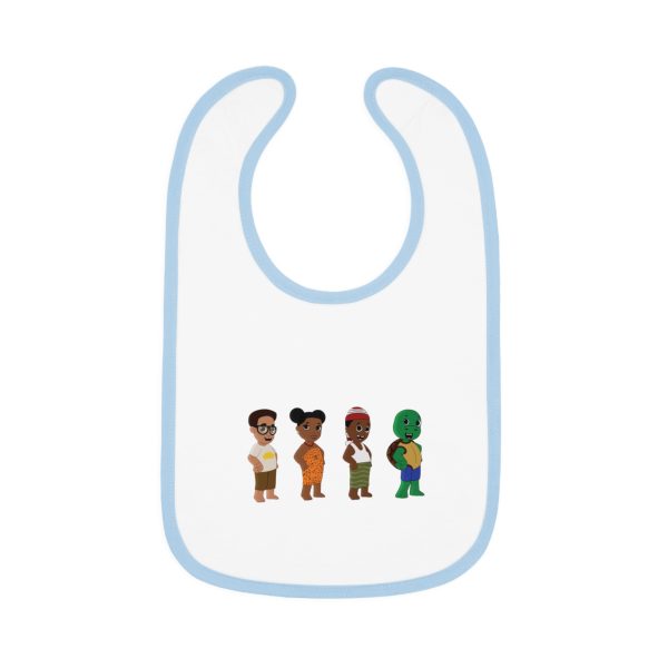 Baby Bib, Mmuta Di uto Baby Contrast Trim Jersey Bib - African Baby Shower Gift, Nigerian Baby Clothing, Infant Feeding Bib, Unisex Baby - Image 4