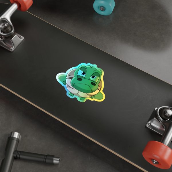 Holographic Stickers Grumpy Tortoise Die-Cut Decals for Laptops, Water Bottles & More - Image 14
