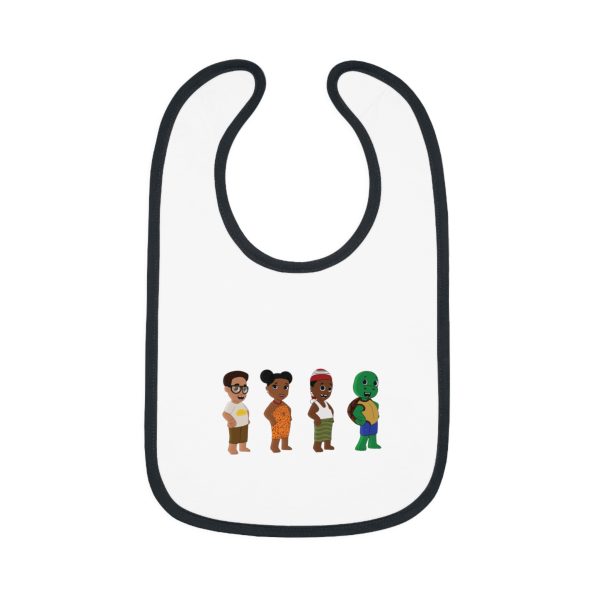 Baby Bib, Mmuta Di uto Baby Contrast Trim Jersey Bib - African Baby Shower Gift, Nigerian Baby Clothing, Infant Feeding Bib, Unisex Baby
