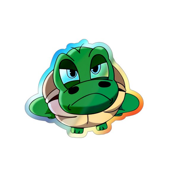 Holographic Stickers Grumpy Tortoise Die-Cut Decals for Laptops, Water Bottles & More - Image 16