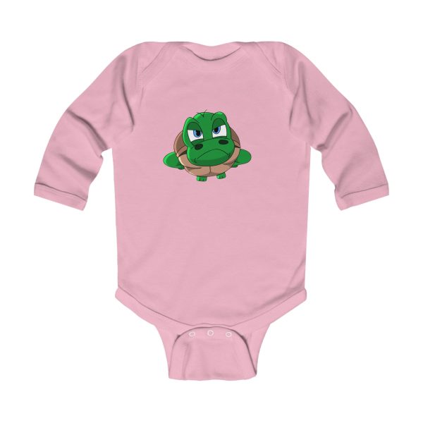 "Unu Dum" Grumpy Tortoise Infant Long Sleeve Bodysuit - Image 13