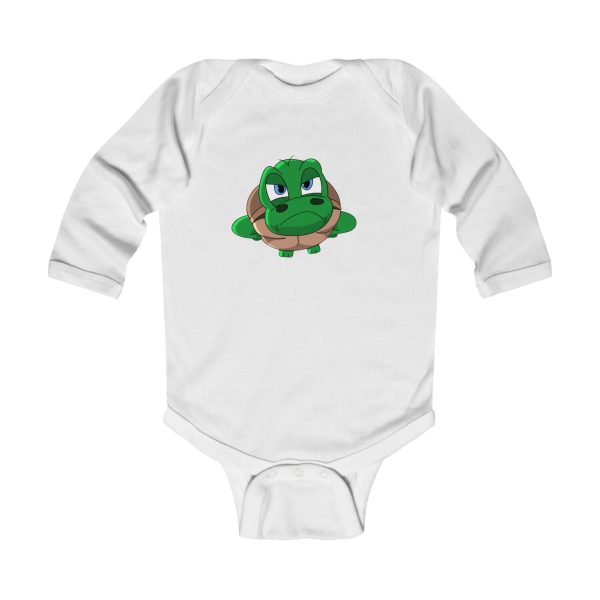 "Unu Dum" Grumpy Tortoise Infant Long Sleeve Bodysuit