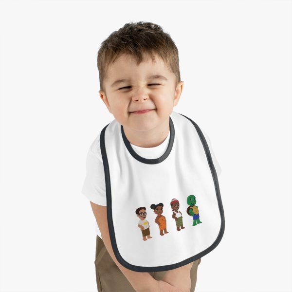 Baby Bib, Mmuta Di uto Baby Contrast Trim Jersey Bib - African Baby Shower Gift, Nigerian Baby Clothing, Infant Feeding Bib, Unisex Baby - Image 3