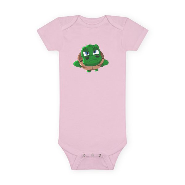 "Unu Dum" Grumpy Tortoise Baby Short Sleeve Onesie® - Image 13