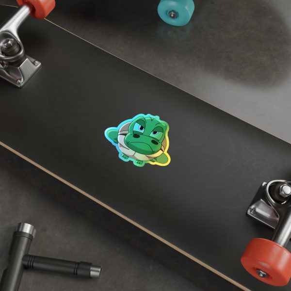 Holographic Stickers Grumpy Tortoise Die-Cut Decals for Laptops, Water Bottles & More - Image 10