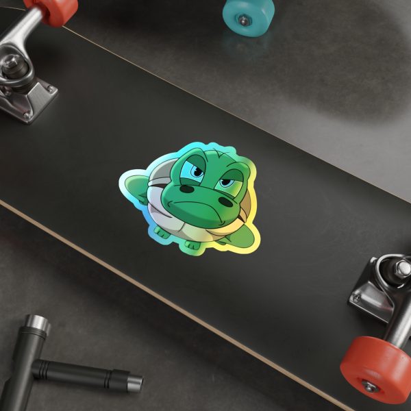 Holographic Stickers Grumpy Tortoise Die-Cut Decals for Laptops, Water Bottles & More - Image 17