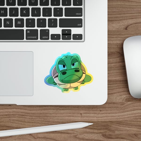 Holographic Stickers Grumpy Tortoise Die-Cut Decals for Laptops, Water Bottles & More - Image 11