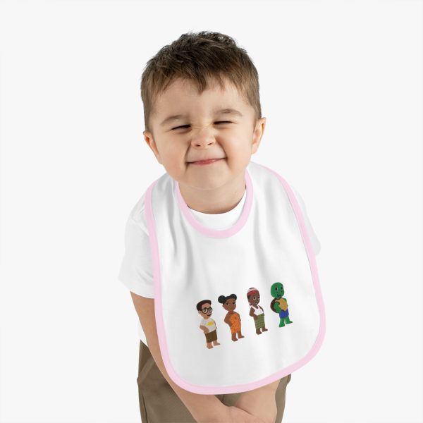 Baby Bib, Mmuta Di uto Baby Contrast Trim Jersey Bib - African Baby Shower Gift, Nigerian Baby Clothing, Infant Feeding Bib, Unisex Baby - Image 9