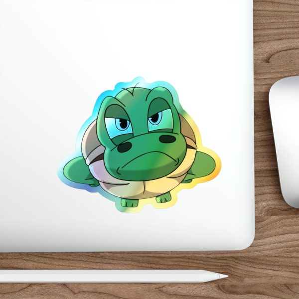 Holographic Stickers Grumpy Tortoise Die-Cut Decals for Laptops, Water Bottles & More - Image 18