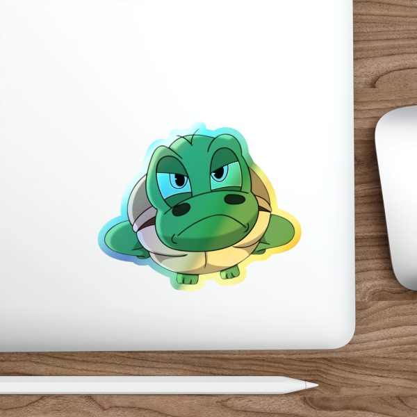 Holographic Stickers Grumpy Tortoise Die-Cut Decals for Laptops, Water Bottles & More - Image 15