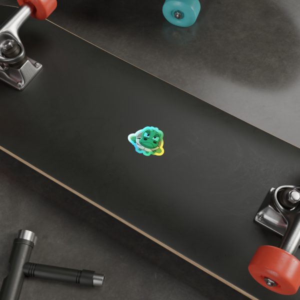 Holographic Stickers Grumpy Tortoise Die-Cut Decals for Laptops, Water Bottles & More - Image 2