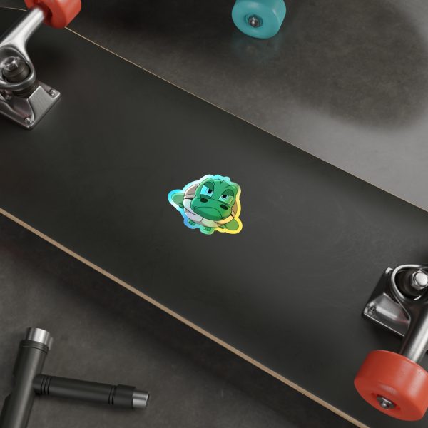 Holographic Stickers Grumpy Tortoise Die-Cut Decals for Laptops, Water Bottles & More - Image 6