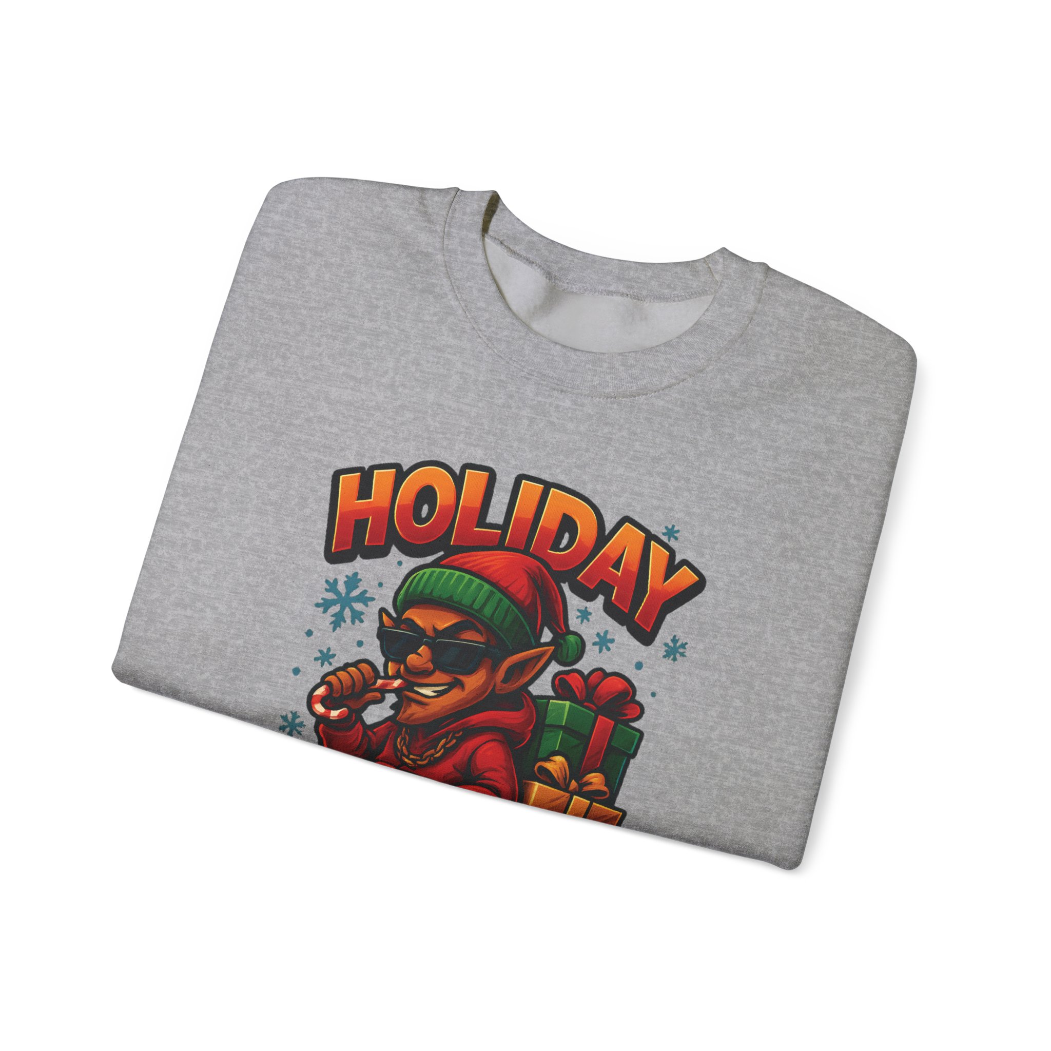 Holiday Elf Crewneck Sweatshirt - Festive Elf Graphic Holiday Sweatshirt - Image 22