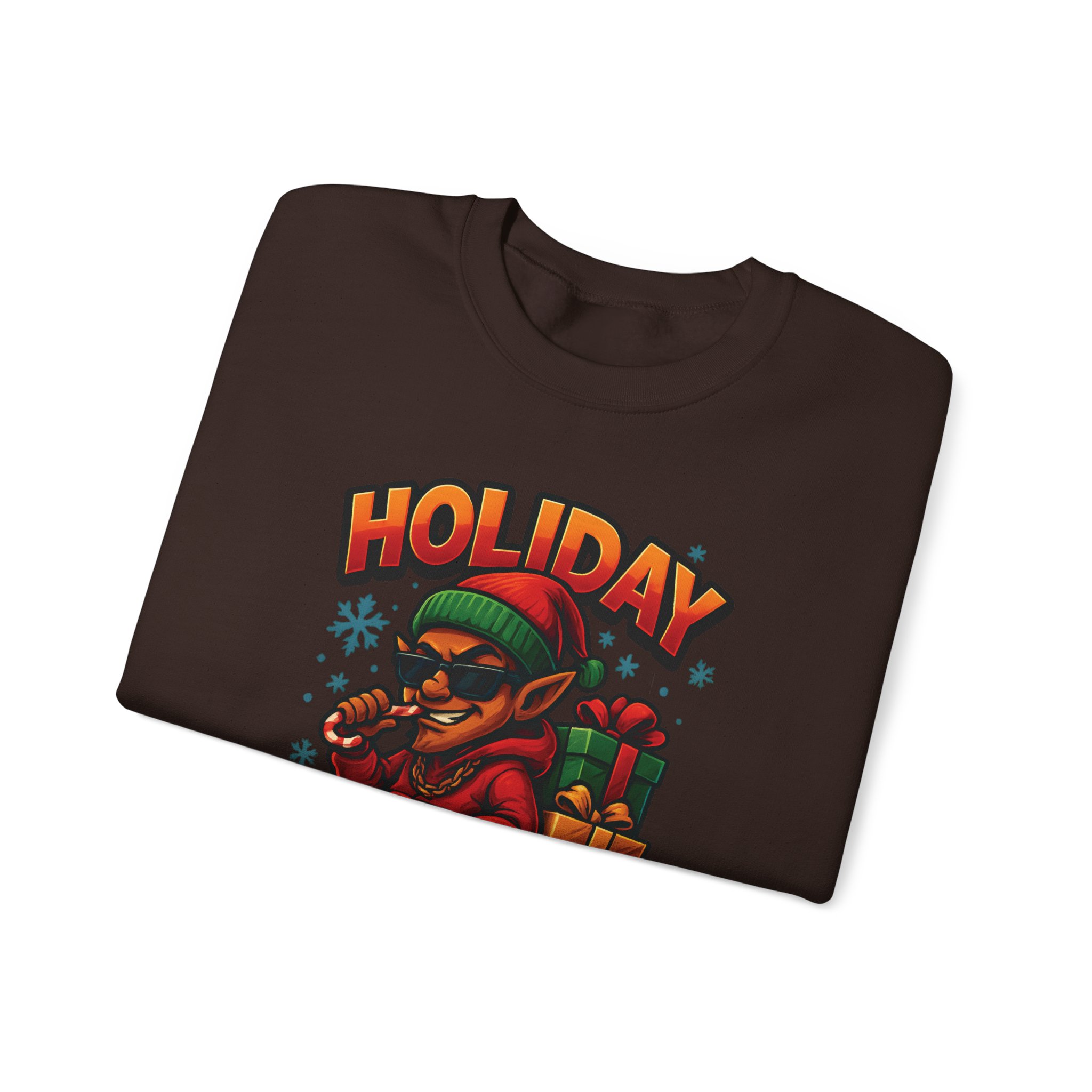 Holiday Elf Crewneck Sweatshirt - Festive Elf Graphic Holiday Sweatshirt - Image 26