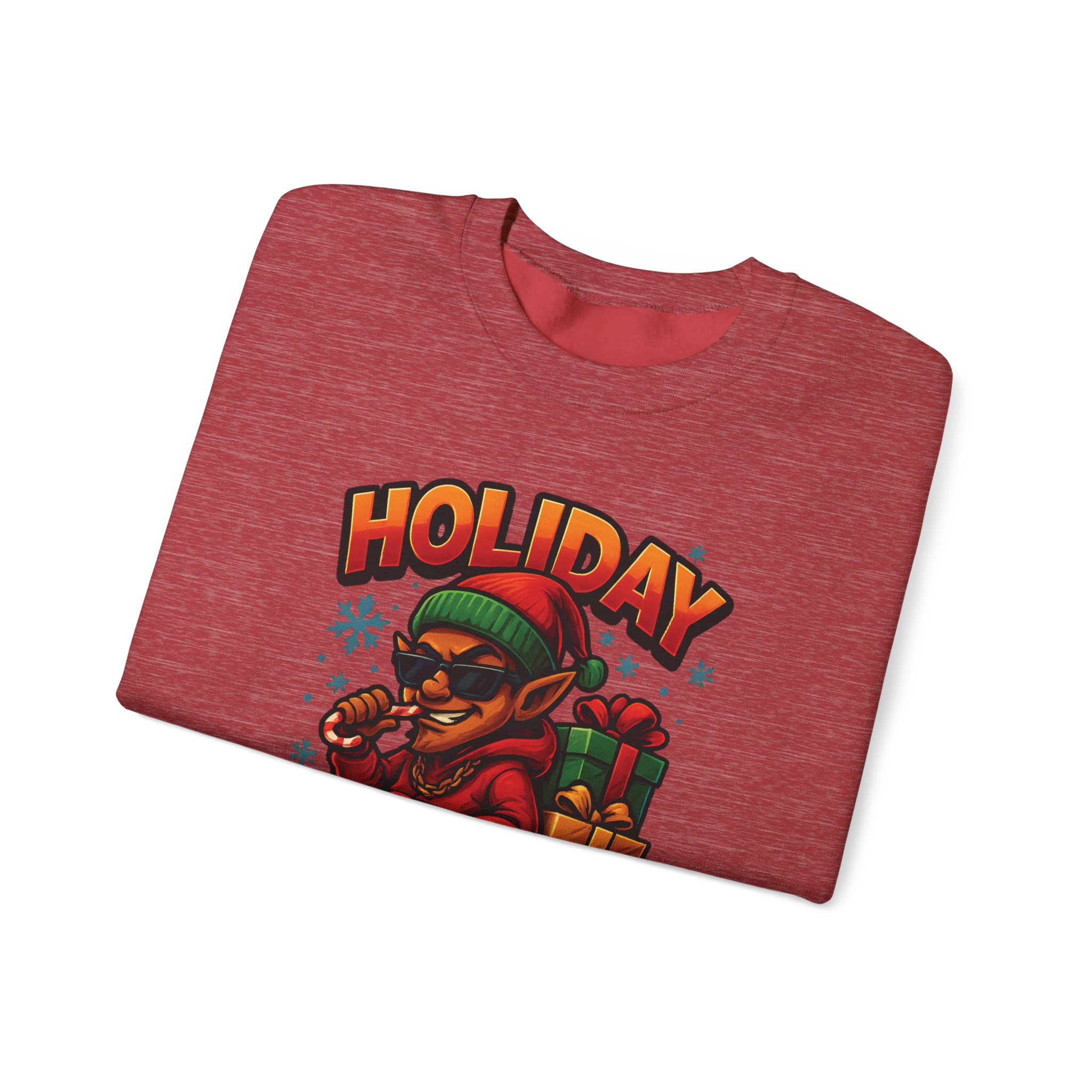 Holiday Elf Crewneck Sweatshirt - Festive Elf Graphic Holiday Sweatshirt - Image 42